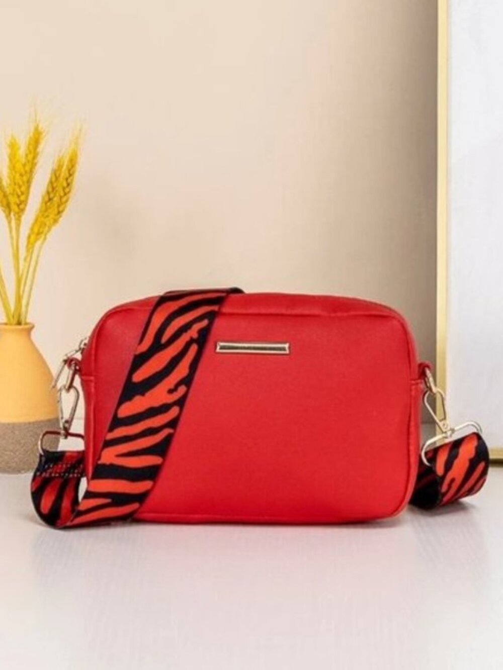 New Mini crossbody with zebra guitar strap